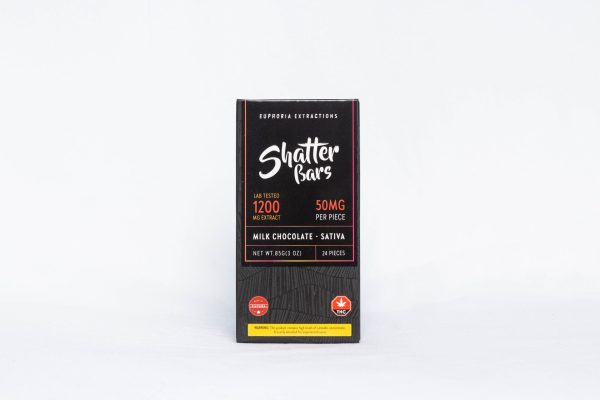 1200mg Milk Chocolate Sativa Shatter Bar - Euphoria Extractions from oshawa weed shop