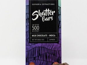 500mg Milk Chocolate Indica Shatter Bar from Newmarket cannabis dispensary