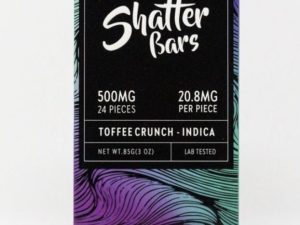 500mg Toffee Crunch Indica Shatter Bar from Vaughan cannabis dispensary