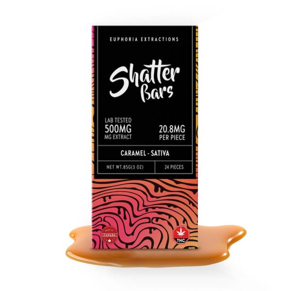 (500MG THC) CARAMEL SHATTER BAR - EUPHORIA EXTRACTIONS